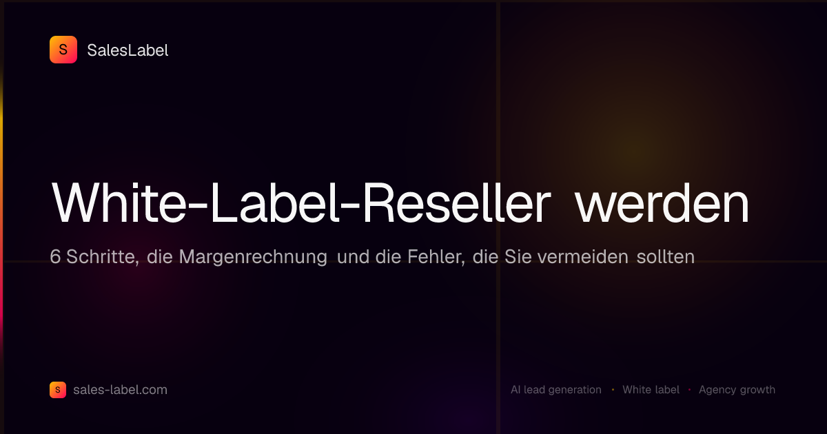 Wie man 2026 White-Label-Reseller wird