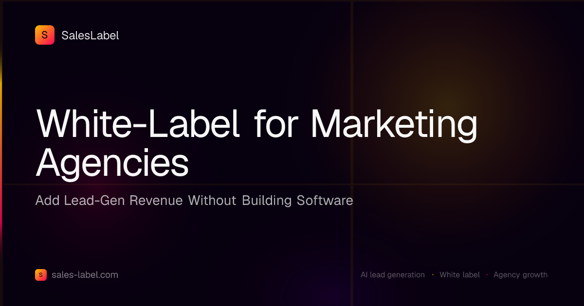 White-label for marketing agencies — add lead-gen revenue without building software