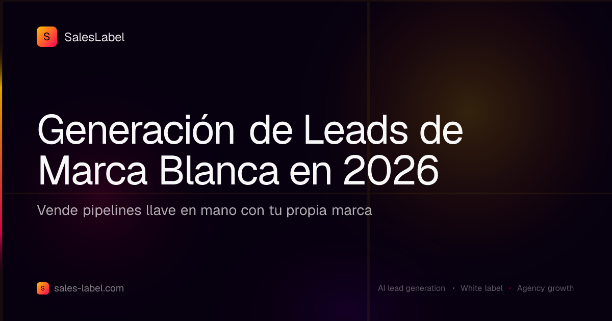 Generación de leads de marca blanca para agencias en 2026